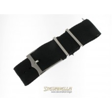 Cinturino in tessuto nero per Tudor 22mm nuovo con fibbia acciaio